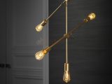 złoty żyrandol STICK GOLD V